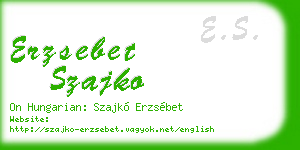 erzsebet szajko business card